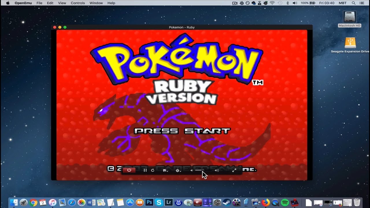 what application to play pokemon emulator on mac